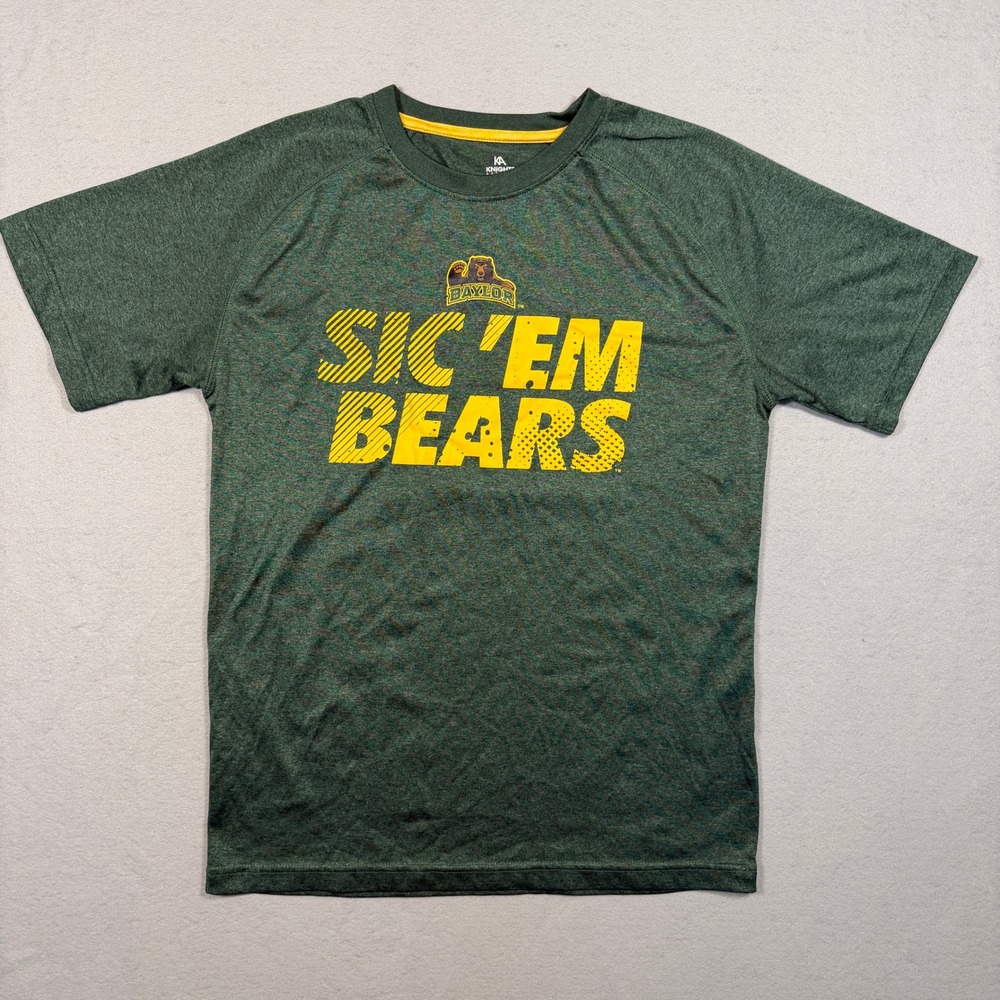 Knights Apparel Baylor Bears T-Shirt Mens Medium Green Sic Em Performance Tee